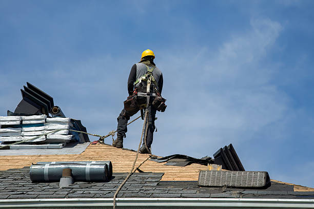 Professional Gutter Installation technician working in Garrisonville, VA
